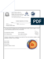 Avaliação Diagnóstica de Ciências 6ºano