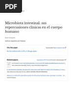 Microbiota Intesintal Sus Repercusiones Clínicas en El Cuerpo Humano