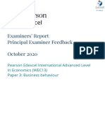 Examiners' Report Principal Examiner Feedback October 2020