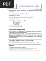 Material Safety Data Sheet: Detergencia y Textil Quimica SL