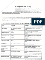 Phrasal Verbs List