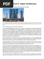 Assignment 4: Hyper Architecture: "The Hyper Building Is A City-In-A-Building, A Self-Sustaining Indoor Metropolis."