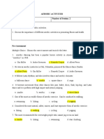 Aerobic Activities Number of Session: 2 Objectives