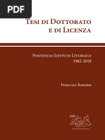 Tesi Di Dottorato e Di Licenza. Pontificio Istituto Liturgico 1962-2018 (Bonomo)