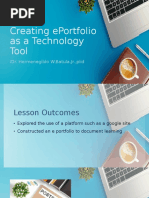 Creating Eportfolio As A Technology Tool