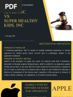 Apple INc. Vs Super Healthy Kids, Inc.