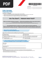 Policy Surrender Form