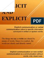 Implicit and Explicit