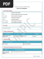 Fiche Légale Simplifiée Personne Morale