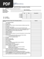 Architectural Evaluation Checklist (For Building Permit)