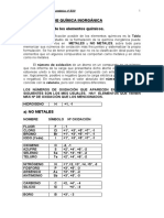 Formulación de Química Inorgánica 1.-Clasificación de Los Elementos Químicos