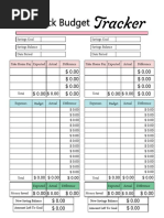 Paycheck Budget Tracker Fillable