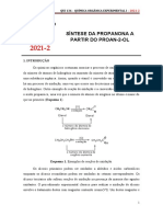 Experimento 7 - Oxidacao Do Propan-2-Ol, Densidade e Destilação Fracionada