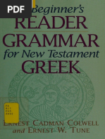 CADMAN COLWELL, Ernest (2001) - A Beginner's Reader-Grammar For New Testament Greek PDF