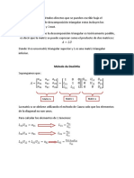 Metodo de Doolittle y Crout