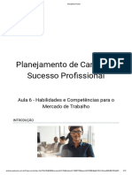 Planejamento de Carreira e Sucesso Profissional Aula 6