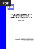 Static Vacuum Insulated Cryogenic Vessels Operation and Inspection