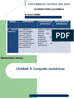 Unidad II Conjunto Numéricos