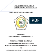 LAPORAN PRAKTIKUM PENGAMBILAN SAMPEL AIR TANAH SECARA MIKROBIOLOGI Zulfa