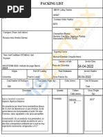 Lista de Empaque Legis Comex