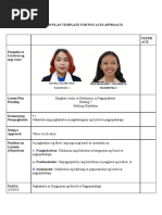 Lesson Plan Template For Pnu-Aces Approach: (Topic)