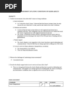 Assessment of Living Conditions of Older Adults