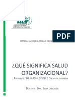 Salud Organizacional