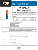 PL® 400® Subfloor Construction Adhesive: Description