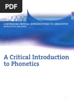 Critical Introduction To Phonetics