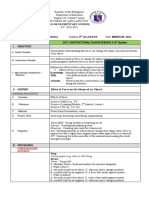 Teacher: Mary Grace A. Barrida Grading: 3 Cot 1 Instructional Plan in Science 4 (3 Quarter)