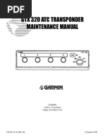 GTX 320 Atc Transponder Maintenance Manual: Garmin 1200 E. 151st Street Olathe, KS 66062 USA