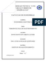 Terminologia de Mantenimiento