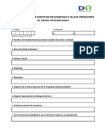 143 Formulario Guia de Inspeccion de Servicio de Quirofano o Sala de Operaciones de Cirugia Oftalmologica