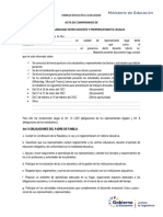 Acta de Compromiso Entre Docentes y Representantes