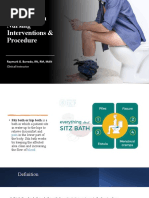 Hot Sitz Bath Nursing Interventions & Procedure: Raymark G. Barredo, RN, RM, MAN