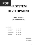 HR Policy Manual 2011