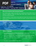 IPM Product Testing With Selenium Learning Path123