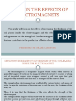 Study On The Effects of Electromagnets