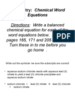 Word Equation Practice