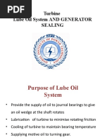 Turbine Lube Oil System AND GENERATOR Sealing