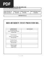 Bio-Burden Test Procedure.: Revital Healthcare (Epz) LTD