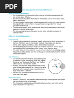 MODULE 1: Historical Background of Celestial Mechanics