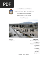 Vertederos y Canales de Descargas