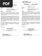 Memorandum de Reincorporacion