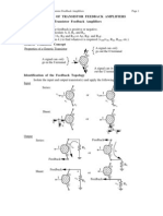 Analysis of Transistor Feedback Amplifiers Steps in Analyzing Transistor Feedback Amplifiers