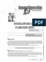 Lectura 2. Vivanco de Uribe, M. (2003) - Investigación Educativa Una Reflexión Crítica. Educere, 6 (21), 73-81