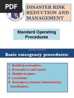 Disaster Risk Reduction and Management: Standard Operating Procedures