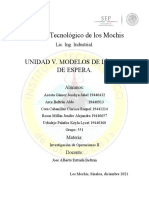 Unidad V - Modelos de Lineas de Espera - IO2