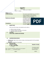 Detailed Lesson Plan (Domain and Range)