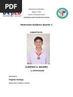 Homeroom Guidance Quarter 1: Clarence A. Balmeo